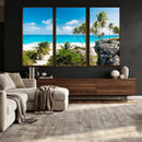 Tropical Beach Wall Art Canvas Print, Palm Tree Ocean by MyGreatCanvas | Canvas Wall Art Prints | Photo Prints & Wall Decor