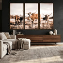 Texas Longhorn Cattle Wall Art Canvas Print, Sepia Western by MyGreatCanvas | Canvas Wall Art Prints | Photo Prints & Wall Decor