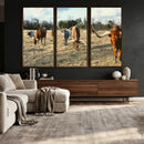 Texas Longhorn Wall Art Canvas Print, Western Ranch Cattle by MyGreatCanvas | Canvas Wall Art Prints | Photo Prints & Wall Decor