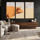 Minimal Longhorn Bull Wall Art Canvas Print, Neutral Western by MyGreatCanvas | Canvas Wall Art Prints | Photo Prints & Wall Decor