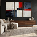 Navy Red Abstract Wall Art Canvas Print, Modern Luxury by MyGreatCanvas | Canvas Wall Art Prints | Photo Prints & Wall Decor