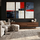 Navy Red Abstract Wall Art Canvas Print, Modern Luxury by MyGreatCanvas | Canvas Wall Art Prints | Photo Prints & Wall Decor