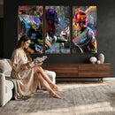Graffiti Baseball Player Street Art Wall Art Canvas Print