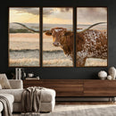 Texas Longhorn Wall Art Canvas Print, Western Ranch Bull by MyGreatCanvas | Canvas Wall Art Prints | Photo Prints & Wall Decor