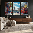 London City Street Wall Art Canvas Print, Big Ben & Red Bus by MyGreatCanvas | Canvas Wall Art Prints | Photo Prints & Wall Decor