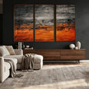 Black Orange Abstract Wall Art Canvas Print Modern Textured by MyGreatCanvas | Canvas Wall Art Prints | Photo Prints & Wall Decor
