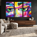 Colorful Abstract Face Wall Art Canvas Print – Modern Pop by MyGreatCanvas | Canvas Wall Art Prints | Photo Prints & Wall Decor