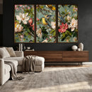 Vintage Birds and Flowers Wide Wall Art: Extra Large by MyGreatCanvas | Canvas Wall Art Prints | Photo Prints & Wall Decor