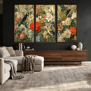 Vintage Birds and Flowers Wall Art Canvas Print, Botanical by MyGreatCanvas | Canvas Wall Art Prints | Photo Prints & Wall Decor