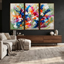Geometric Abstract Wall Art Canvas Print, Orange Blue by MyGreatCanvas | Canvas Wall Art Prints | Photo Prints & Wall Decor