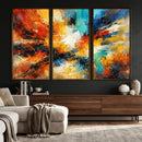 Lyrical Abstract Wall Art Canvas Print, Orange Blue Abstract by MyGreatCanvas | Canvas Wall Art Prints | Photo Prints & Wall Decor