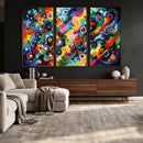 Geometric Abstract Wall Art Canvas Print, Bold Color by MyGreatCanvas | Canvas Wall Art Prints | Photo Prints & Wall Decor