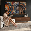 Tree Ring Triptych Canvas Wall Art — Set of 3 Wood Grain by MyGreatCanvas | Canvas Wall Art Prints | Photo Prints & Wall Decor