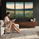 Wildflower Meadow Oil Painting Canvas — Daisy Lavender