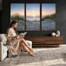 Sandy Dune Path Sunset Canvas Wall Art — Seagulls Beach by MyGreatCanvas | Canvas Wall Art Prints | Photo Prints & Wall Decor