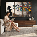 Banksy Butterfly Girl Wall Art Canvas Print, Framed Street by MyGreatCanvas | Canvas Wall Art Prints | Photo Prints & Wall Decor