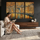 Gustav Klimt Golden Cityscape Wall Art Canvas Print, Framed by MyGreatCanvas | Canvas Wall Art Prints | Photo Prints & Wall Decor