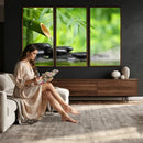 Bamboo Water Flow Black Stone Canvas | Zen Spa Nature by MyGreatCanvas | Canvas Wall Art Prints | Photo Prints & Wall Decor