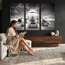 Airplane Wall Art Canvas Print, Black and White Jet Aircraft by MyGreatCanvas | Canvas Wall Art Prints | Photo Prints & Wall Decor