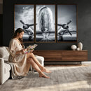 Propeller Plane Wall Art Canvas Print, Black and White by MyGreatCanvas | Canvas Wall Art Prints | Photo Prints & Wall Decor