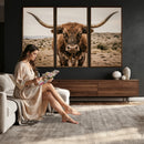 Texas Longhorn Bull Wall Art Canvas Print, Western Farmhouse by MyGreatCanvas | Canvas Wall Art Prints | Photo Prints & Wall Decor