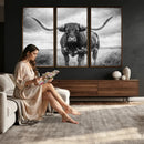 Texas Longhorn Canvas Wall Art Western Bull Desert Moody by MyGreatCanvas | Canvas Wall Art Prints | Photo Prints & Wall Decor