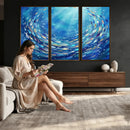 School of Fish Canvas Print | Blue Ocean Underwater Wall Art by MyGreatCanvas | Canvas Wall Art Prints | Photo Prints & Wall Decor