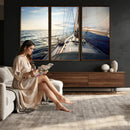 Sailboat Wall Art Canvas Print, Ocean Sunset Sailing Framed by MyGreatCanvas | Canvas Wall Art Prints | Photo Prints & Wall Decor