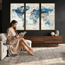 Watercolor World Map Canvas Wall Art Print – Abstract by MyGreatCanvas | Canvas Wall Art Prints | Photo Prints & Wall Decor