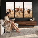 Texas Longhorn Canvas Wall Art, Rustic Farm Animal Photography Print, Farmhouse Country Decor, Western Ranch Art by MyGreatCanvas | Canvas Wall Art Prints | Photo Prints & Wall Decor