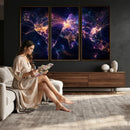 Global Flight Routes Map Canvas Wall Art, Worldwide Aviation Network Print, International Air Travel Wall Decor by MyGreatCanvas | Canvas Wall Art Prints | Photo Prints & Wall Decor