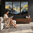 Abstract Mountain Wall Art Canvas Print Modern Landscape Painting Print