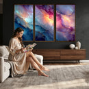 Colorful Abstract Canvas Wall Art Print, Vibrant Popup Color Art Print