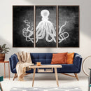 Black White Octopus Wall Art Canvas Print by MyGreatCanvas | Canvas Wall Art Prints | Photo Prints & Wall Decor