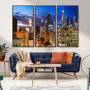 Los Angeles Night Wall Art Canvas Print