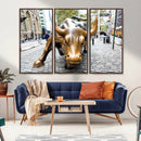 Charging Bull Wall Art Canvas Print