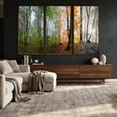 Four Seasons Wall Art Forest Canvas Print – Triptych