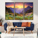 Mountain and Spring Wall Art Canvas Print