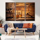Rustic Whiskey and Barrel Canvas Print by MyGreatCanvas | Canvas Wall Art Prints | Photo Prints & Wall Decor