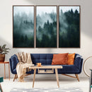 Misty Forest Wall Art – Serene Green Landscape Canvas Print, by MyGreatCanvas | Canvas Wall Art Prints | Photo Prints & Wall Decor