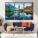 Crystal Clear Lake Wall Art | Mountains Wall Art Canvas | 3 by MyGreatCanvas | Canvas Wall Art Prints | Photo Prints & Wall Decor