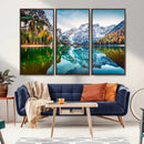 Spectacular autumn view of Braies Lake Wall Art Canvas Print by MyGreatCanvas | Canvas Wall Art Prints | Photo Prints & Wall Decor