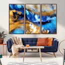 Blue Orange Marble Fluid Effect Canvas Wall Art Print by MyGreatCanvas | Canvas Wall Art Prints | Photo Prints & Wall Decor