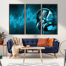 Music and Microphone Wall Art Canvas Print by MyGreatCanvas | Canvas Wall Art Prints | Photo Prints & Wall Decor
