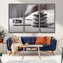 Burning Incense and Zen Stones Buddhism Wall Art, Zen Stones