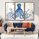 Octopus Canvas Wall Art | Coastal Marine Life Artwork for by MyGreatCanvas | Canvas Wall Art Prints | Photo Prints & Wall Decor