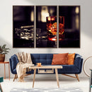 Whiskey and Cigar Canvas – Luxurious Wall Art for Home or