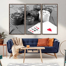 Poker Game Cards Wall Art Canvas, Multi Panel Wall Art