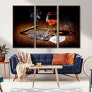 Whiskey Cigar Wall Art Canvas Print Kitchen Wall
