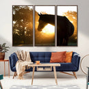 Horse at Sunset Wall Art Animal Canvas Print
